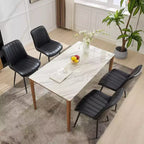 Chaise de salle à manger moderne GustoWave, lot de 2, chaises de salle à manger confortables en cuir avec coussins épais et pieds en métal pour la cuisine