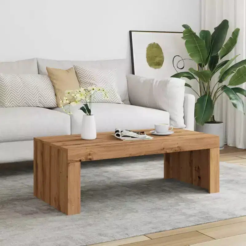 vidaXL Table Basse Chêne Artisan Bois d'ingénierie Standard Moderne