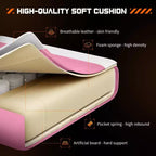 MAYEERTY Chaise de gaming Chaise de bureau ergonomique avec repose-pieds Soutien lombaire confortable en cuir PU Inclinable avec appuie-tête Accoudoir fixe