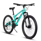 VTT Whisen 26 pouces unisexe avec cadre en acier, fourche et amortisseur, 21 vitesses