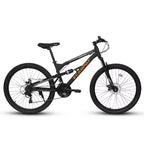 VTT Whisen 26 pouces unisexe avec cadre en acier, fourche et amortisseur, 21 vitesses