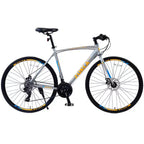 Vélo hybride adulte Whisen 28, vélo de route avec vitesses 24 rapports, freins à disque