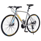 Vélo hybride adulte Whisen 28, vélo de route avec vitesses 24 rapports, freins à disque