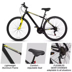 Hykolity Vélo tout-terrain 29 pouces 29r VTT Sport Grand vélo Suspendu Léger Cyclisme en extérieur pour Adulte Homme Femme Gris neutre
