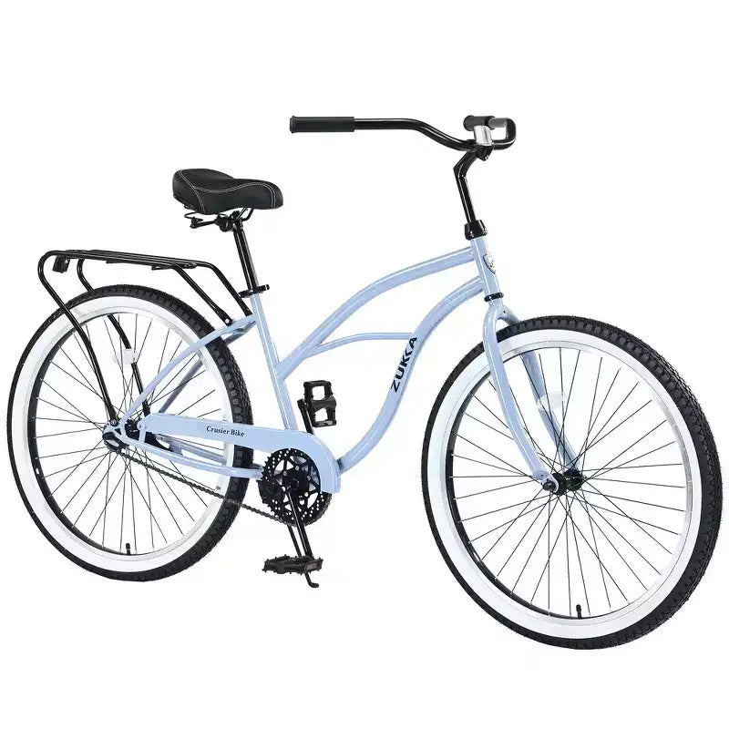 Vélo de plage Whisen 26 pour hommes, vélo à vitesse unique avec cadre en acier, roues larges pour la stabilité