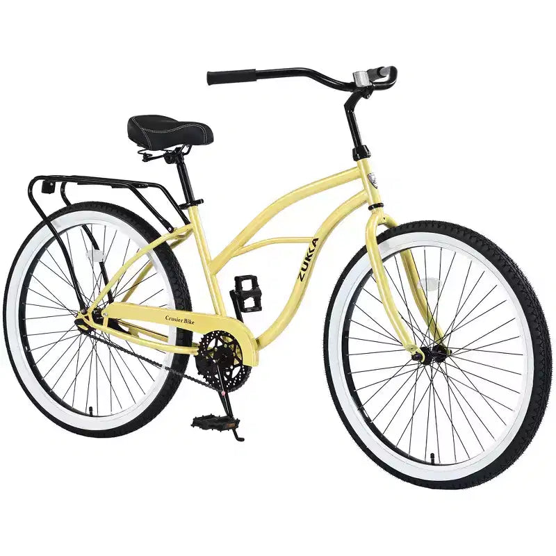 Vélo de plage Whisen 26 pour hommes, vélo à vitesse unique avec cadre en acier, roues larges pour la stabilité