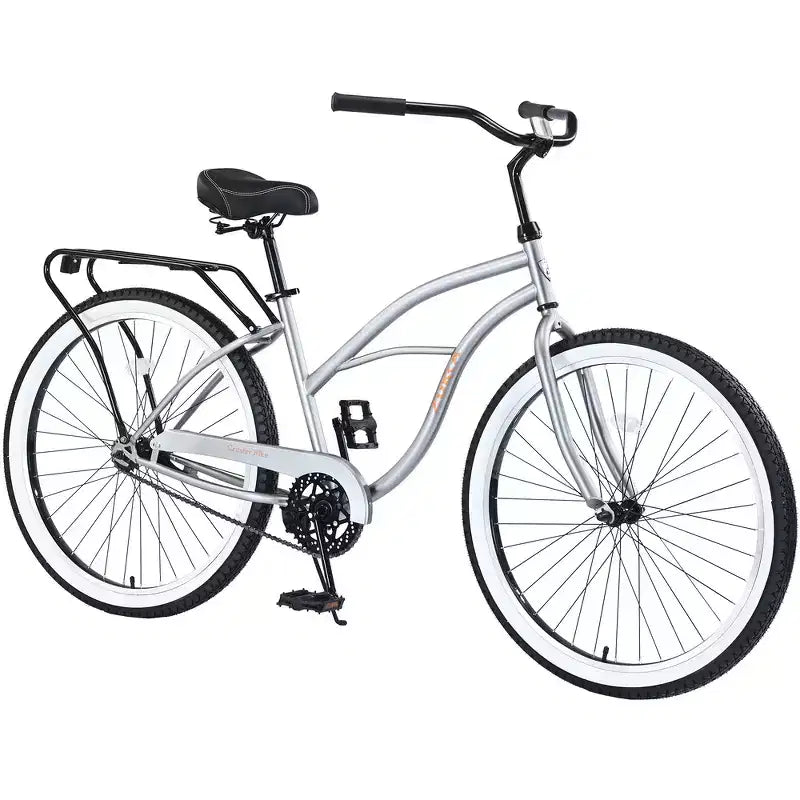 Vélo de plage Whisen 26 pour hommes, vélo à vitesse unique avec cadre en acier, roues larges pour la stabilité