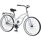 Vélo de plage Whisen 26 pour hommes, vélo à vitesse unique avec cadre en acier, roues larges pour la stabilité