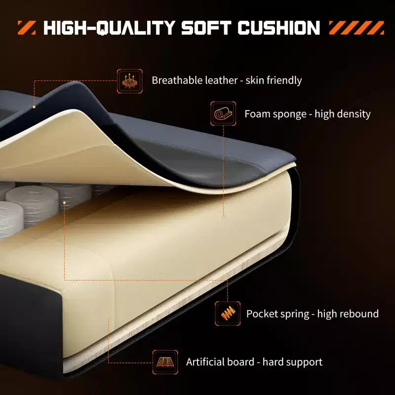 Chaise de jeu ergonomique Okak avec repose-pieds et soutien lombaire, chaise d'ordinateur avec appuie-tête et accoudoir, chaise à roulettes pour l'étude et le bureau