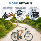 Okak Vélo de croisière vintage 26 pouces avec béquille métallique, vélo de ville pour adulte avec cadre métallique et protège-chaîne, vélo pour les trajets quotidiens, les voyages