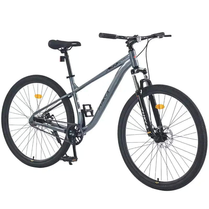 Vélo de montagne Okak 29 pouces à vitesse unique, vélo adulte avec cadre en acier et suspension avant, vélo pour hommes pour les trajets quotidiens, les voyages, la montagne