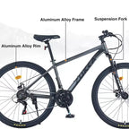 VTT Okak 27,5 pouces avec cadre en alliage d'aluminium, vélo tout-terrain pour enfants avec 21 vitesses et suspension avant, vélo pour enfants et adultes