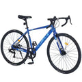 Vélo de Route Okak 700C avec Système 7 Vitesses, Vélo Adulte avec Cadre et Jante en Alliage d'Aluminium, Vélo à Frein à Disque pour Hommes et Femmes