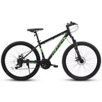 VTT Okak 27 pouces avec fourche suspendue et cadre en aluminium, VTT tout-terrain 21 vitesses avec frein à disque, vélo pour adultes hommes et femmes