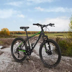 Vélo tout terrain Okak 26 pouces, 21 vitesses et freins à disque, vélo de cross pour enfants avec cadre en acier à haute teneur en carbone, vélo pour hommes adultes et adolescents