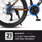 Vélo tout terrain Okak 26 pouces, 21 vitesses et freins à disque, vélo de cross pour enfants avec cadre en acier à haute teneur en carbone, vélo pour hommes adultes et adolescents