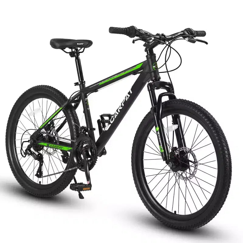Vélo tout terrain Okak 26 pouces, 21 vitesses et freins à disque, vélo de cross pour enfants avec cadre en acier à haute teneur en carbone, vélo pour hommes adultes et adolescents