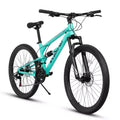Okak 26IN Mountain Bike with Front and Rear Shock Absorber, 21-Speed Adult Bike with Steel Frame, Mens Bike for Teens and Adults, Blue