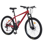 Vélo adulte Okak 26 pouces, 24 vitesses, fourche suspendue, VTT avec pneus KENDA et freins à disque, VTT à pneus larges pour hommes et femmes