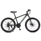 VTT Okak 24 pouces avec freins à disque doubles et suspension avant, vélo pour enfants avec 21 vitesses et cadre en acier, vélo pour garçons, filles
