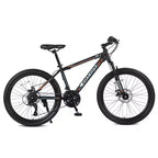 VTT Okak 24 pouces avec freins à disque doubles et suspension avant, vélo pour enfants avec 21 vitesses et cadre en acier, vélo pour garçons, filles