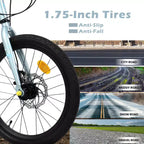 Vélo enfant Okak 20" avec 7 vitesses et cadre en acier, vélo enfant avec double freins à disque et pneus de 1,75", vélos cruiser pour garçons et filles
