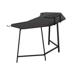 Bureau de jeu avec étagère et porte-accessoires, noir