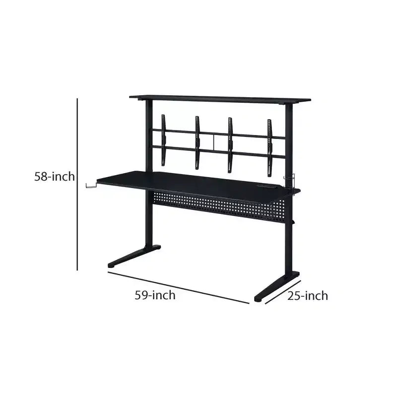 Table de jeu Royal Hampton avec port USB, noir
