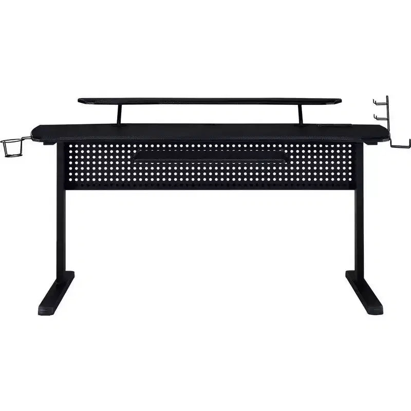 Table de jeu Royal Hampton avec port USB et support de casque, noir