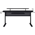 Table de jeu Royal Hampton avec port USB et support de casque, noir