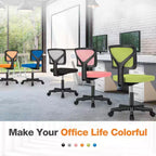 Chaise de bureau TUYOHW à roulettes en maille, croisée pivotante, avec hauteur réglable et soutien lombaire, chaise de jeu à dossier bas pour le bureau