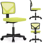 Chaise de bureau TUYOHW à roulettes en maille, croisée pivotante, avec hauteur réglable et soutien lombaire, chaise de jeu à dossier bas pour le bureau