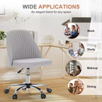 TUYOHW Chaise pivotante croisée à roulettes, chaise de bureau avec hauteur réglable et support lombaire, chaise de jeu sans accoudoirs pour le bureau