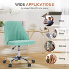 TUYOHW Chaise pivotante croisée à roulettes, chaise de bureau avec hauteur réglable et support lombaire, chaise de jeu sans accoudoirs pour le bureau