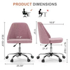 TUYOHW Chaise pivotante croisée à roulettes, chaise de bureau avec hauteur réglable et support lombaire, chaise de jeu sans accoudoirs pour le bureau