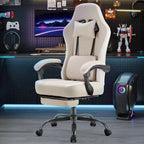 Chaise de bureau ergonomique TUYOHW avec siège à ressorts ensachés, chaise de jeu de 300 lb avec coussin lombaire réglable et repose-pieds pour adultes et étudiants