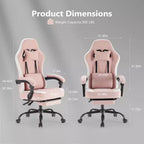 Chaise de bureau ergonomique TUYOHW avec siège à ressorts ensachés, chaise de jeu de 300 lb avec coussin lombaire réglable et repose-pieds pour adultes et étudiants
