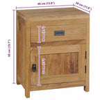 vidaXL Table de chevet Teck massif 40x30x50 cm