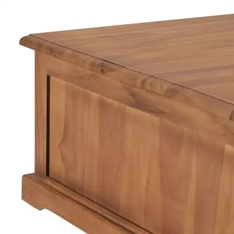 vidaXL Table Basse 26,8x26,7x11,8 cm Bois de Teck Massif