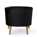 Fauteuil d'appoint Christopher Knight Home Eryn en velours Altay, en bois d'hévéa, style moderne du milieu du siècle