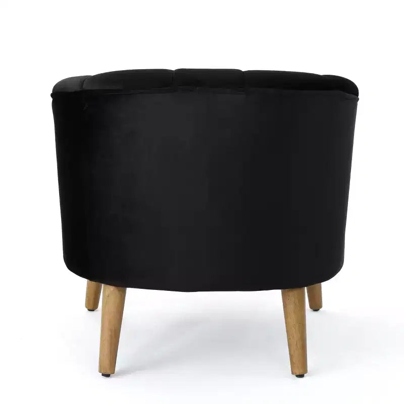 Fauteuil d'appoint Christopher Knight Home Eryn en velours Altay, en bois d'hévéa, style moderne du milieu du siècle