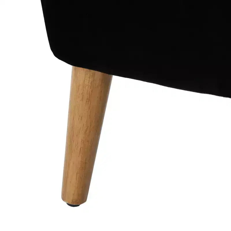 Fauteuil d'appoint Christopher Knight Home Eryn en velours Altay, en bois d'hévéa, style moderne du milieu du siècle
