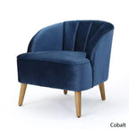 Fauteuil d'appoint Christopher Knight Home Eryn en velours Altay, en bois d'hévéa, style moderne du milieu du siècle