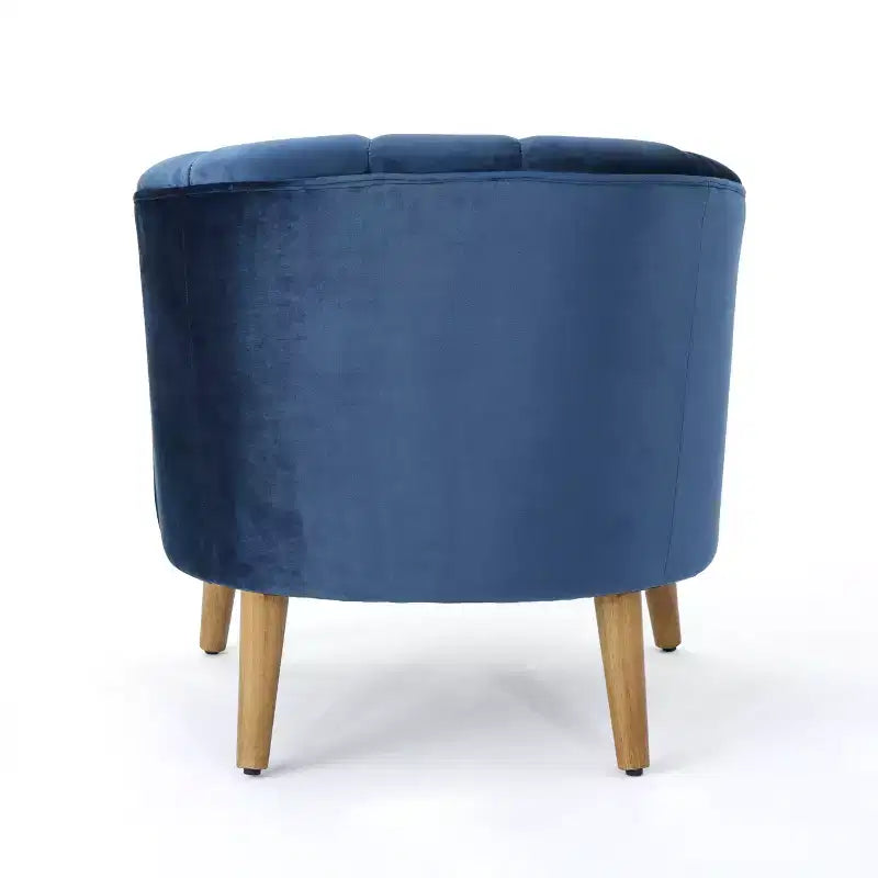 Fauteuil d'appoint Christopher Knight Home Eryn en velours Altay, en bois d'hévéa, style moderne du milieu du siècle