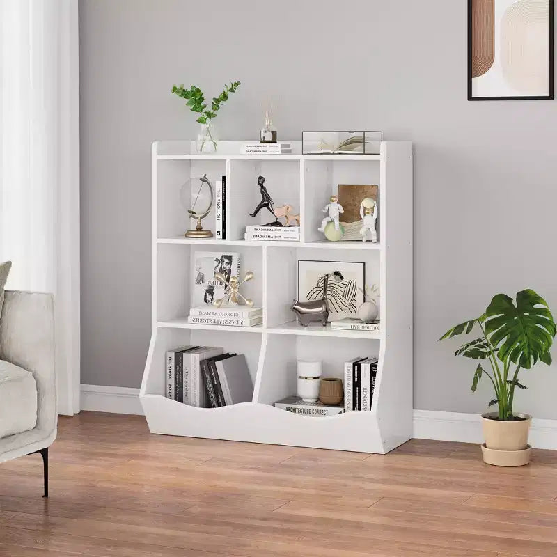 Étagère à Livres 3 Niveaux pour Enfants avec Meuble de Rangement pour Jouets, Casier pour Enfants