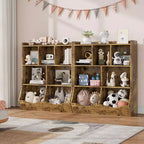 Étagère à Livres 3 Niveaux pour Enfants avec Meuble de Rangement pour Jouets, Casier pour Enfants