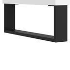 vidaXL Table basse blanc bois d'ingénierie, table basse moyenne en métal
