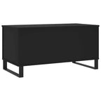 vidaXL Table basse blanc bois d'ingénierie, table basse moyenne en métal