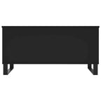 vidaXL Table basse blanc bois d'ingénierie, table basse moyenne en métal