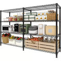 60 Heavy Duty 5-Tier Metal Wire Shelving Unit  Adjustable L-Shaped Storage Rack with Leveling Feet, 1325 lb Capacity for Garage, Pantry & Kitchen